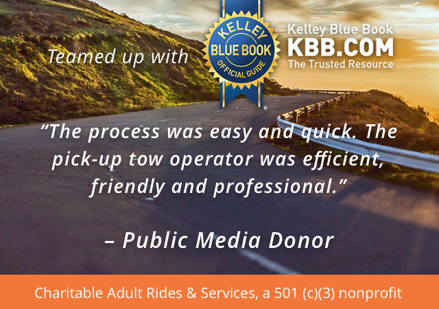 CARS (Charitable Adult Rides & Services) and Kelley Blue Book (KBB) team up to offer you a vehicle donation program.