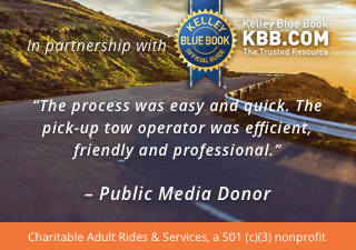 CARS (Charitable Adult Rides & Services) and Kelley Blue Book (KBB) team up to offer you a vehicle donation program. 
